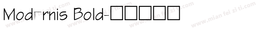 Modernis Bold字体转换